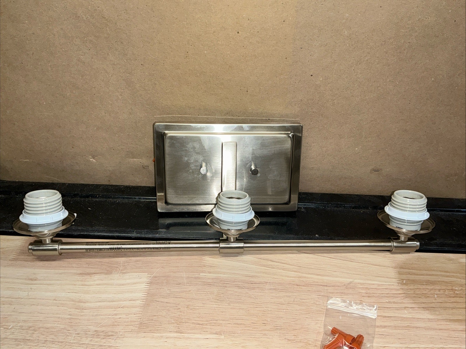 Darlington 20.88 in. 3-Light Brushed Nickel Vanity Light with Frosted Opal Glass