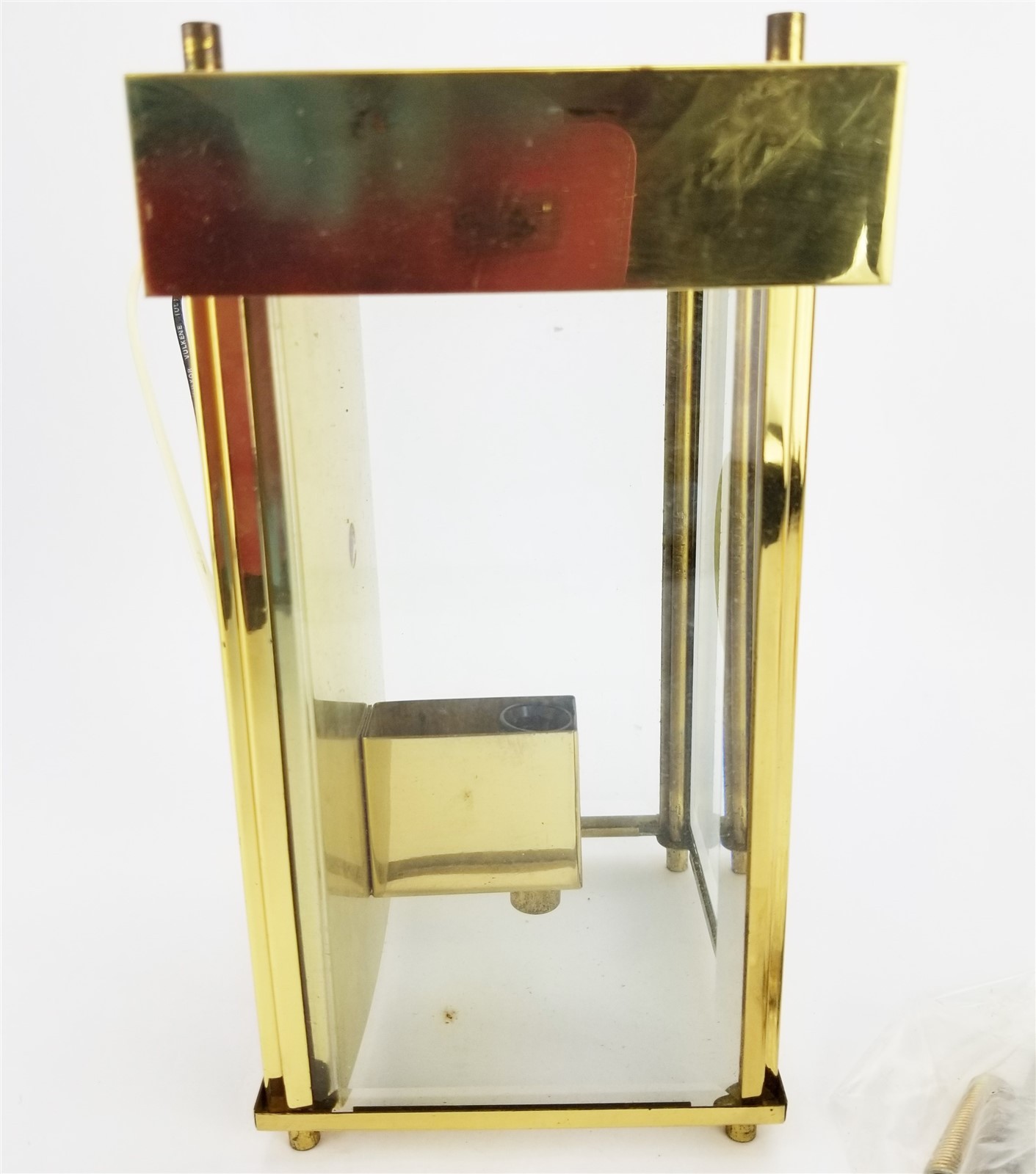 American Lantern Wall Sconce Gold Finish Vintage 1970’s Rectangular 9″