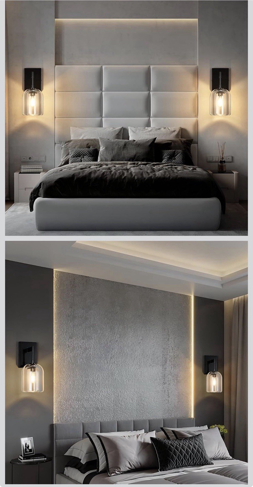 Modern Black Wall Sconce Light Set (2-Pack) – Brand New