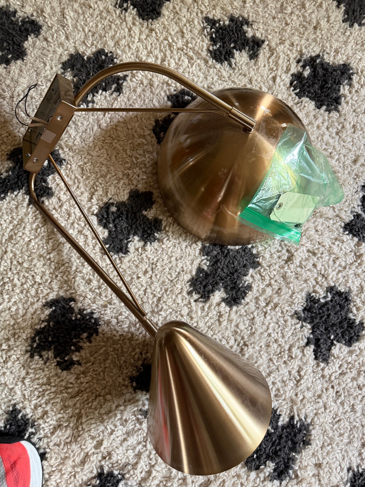 Anthropologie/Amber Lewis Brass Double Wall Sconce Hardwired