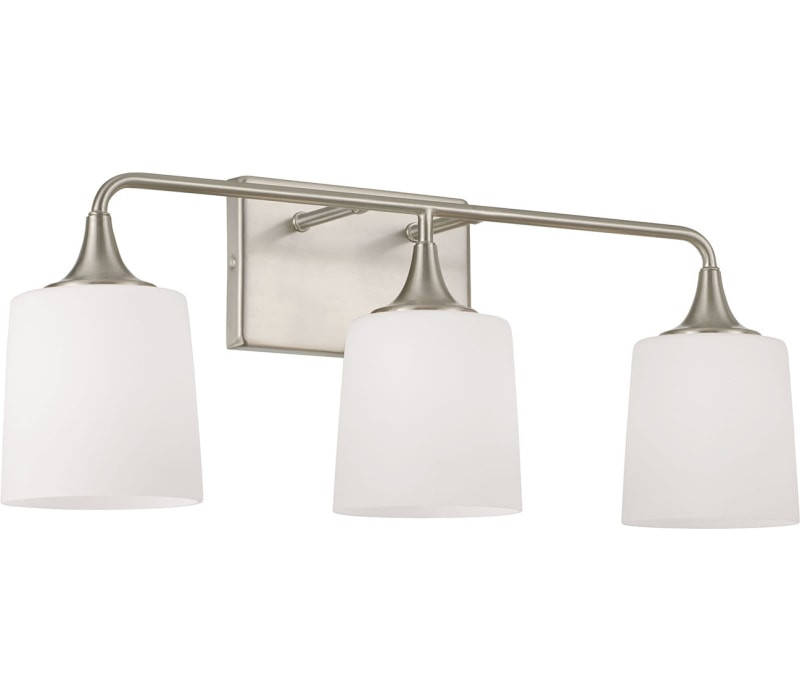 HomePlace 148931BN-541 Presley Vanity, 3-Light 300 Total Watts, Brushed Nickel