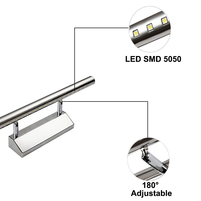 LED Vanity Lighting Adjustable Wall Light SMD 5050 Bathroom Mirror Lamp Fixture