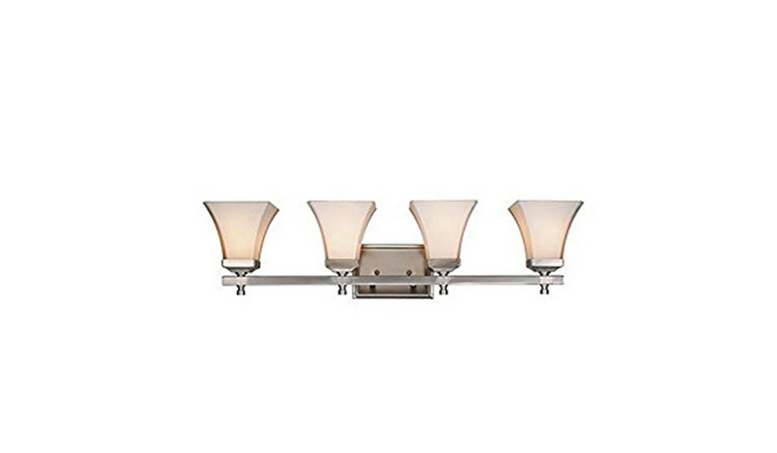Brushed Nickel And Frost Glass 4 Light Bath Wall Fixture Orig $435