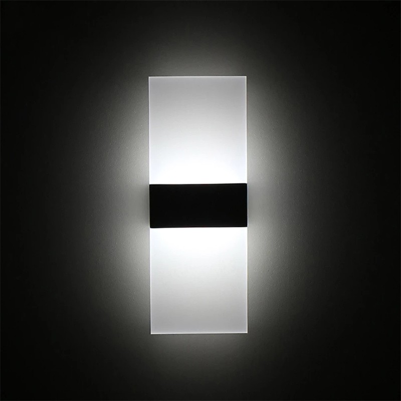LED Modern Wall Lighting Up Down Cube Bedroom Sconce Lamp Fixture Light Indoor