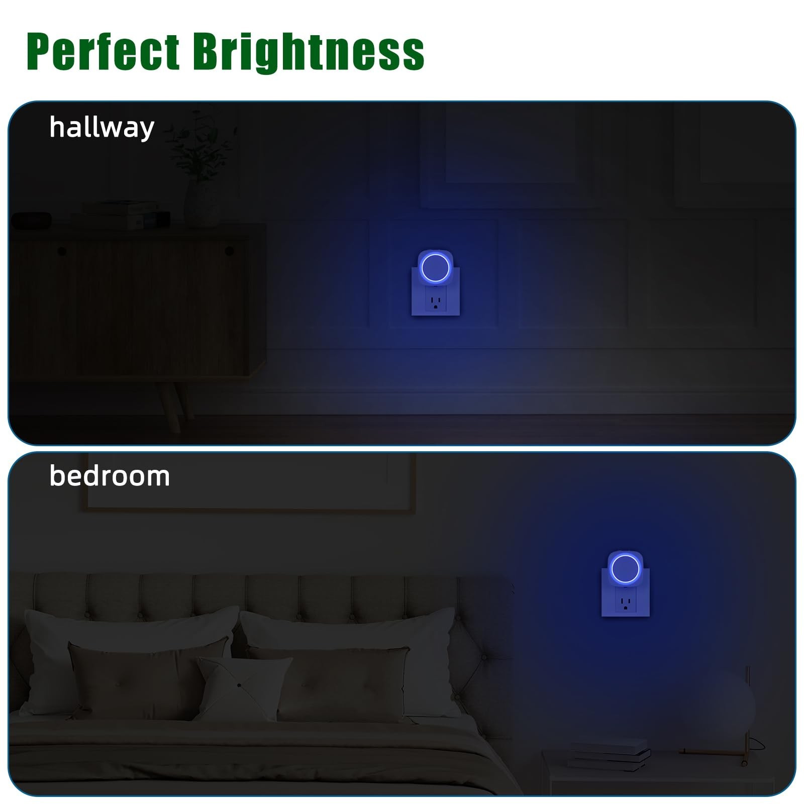 LED Night Lights Plug into Wall, Indirect Soft Dimmable Night Light with Dust…