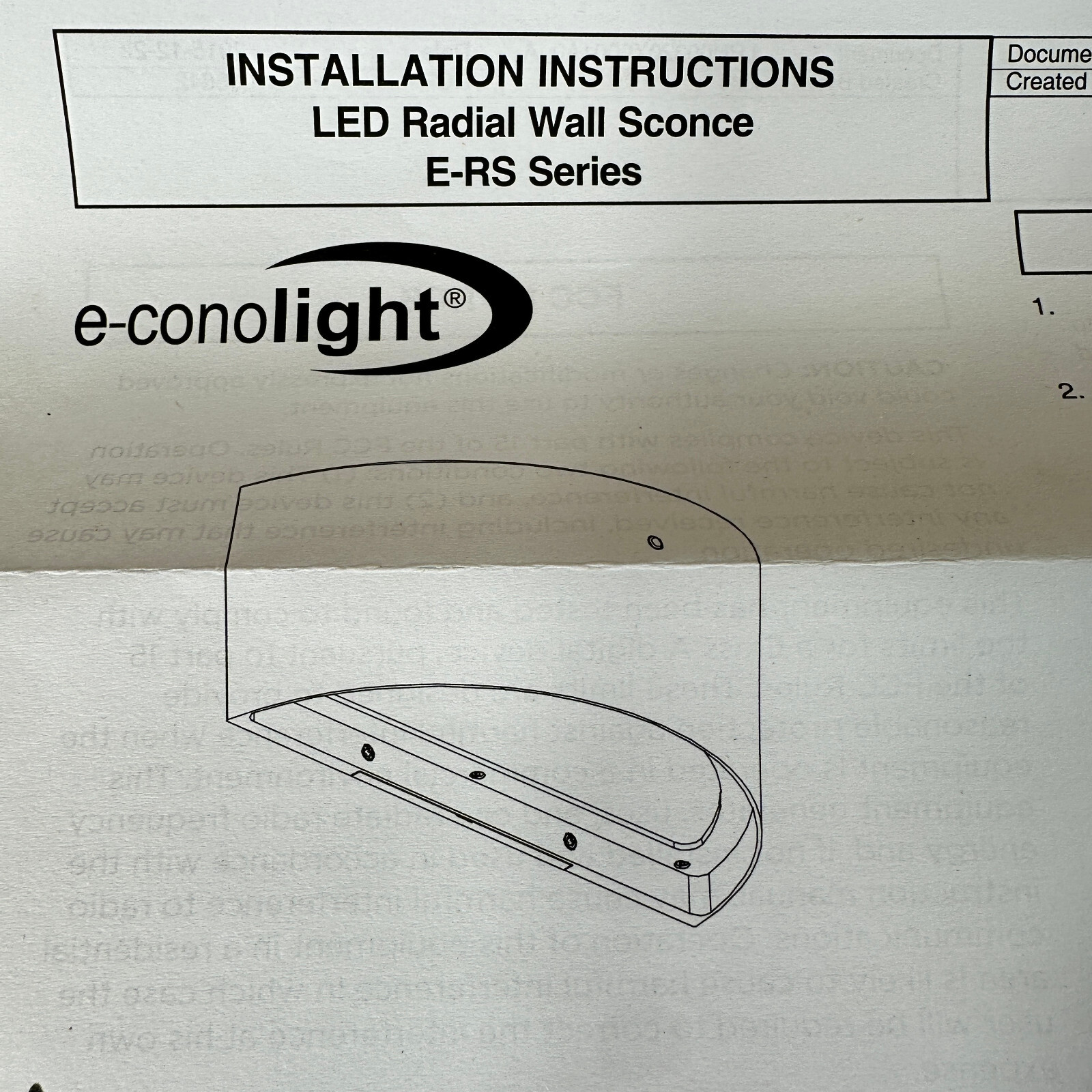 e-conolight LED Wall Sconce 70W Cool White 5000K 120V-277V Black Finish Light