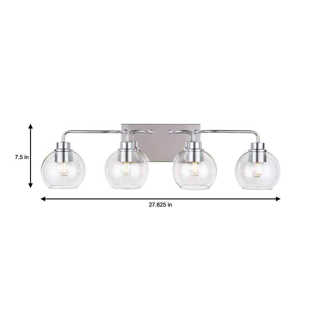 Hampton Bay Vista Heights 4 Light Polished Chrome Bathroom Vanity Light