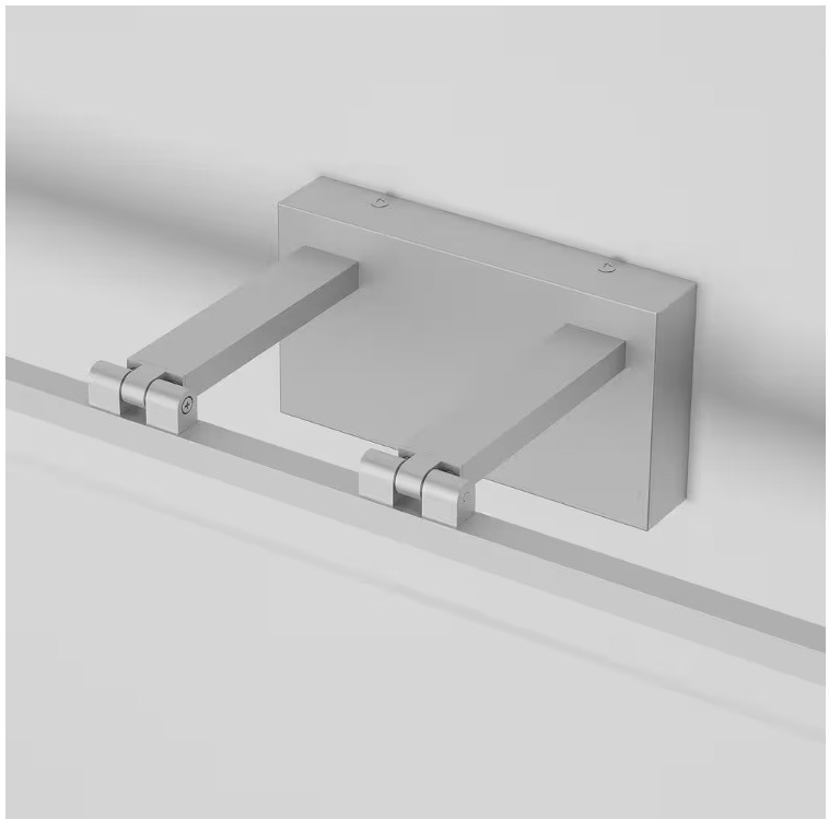 31.5 in. 1 Light Silver LED Vanity Light Bar with Aluminum Frosted Dimmable 5500