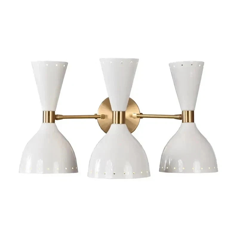 3-Light Brass Wall Sconce – Diabolo Style Modern Industrial Light Gift