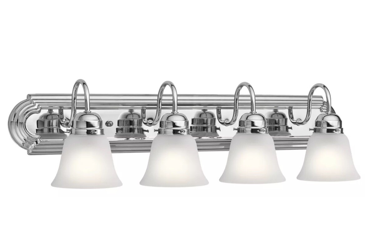 Kichler 5338S Chrome 4-Light 30″W Bathroom Vanity Light