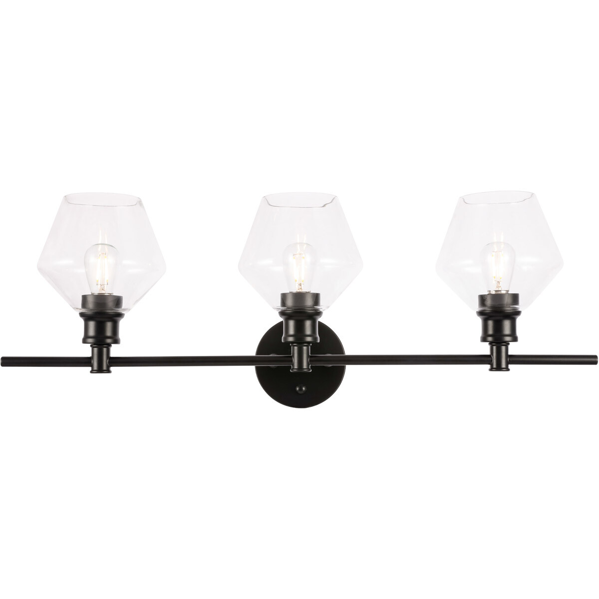 Dining Room Bedroom Bathroom Vanity Wall Sconce Light Fixture Glass Shades Black