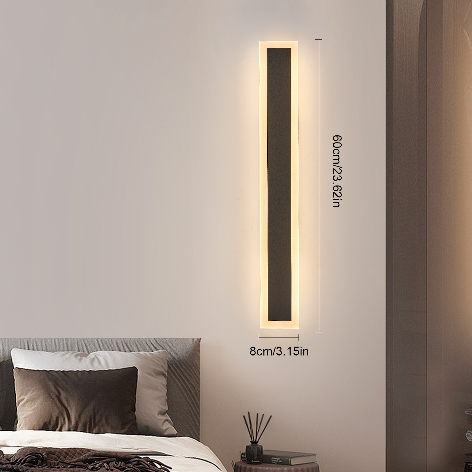 LED Wall Light Outdoor Long Strip IP65 Waterproof Modern Garden Wall Sconce Lamp