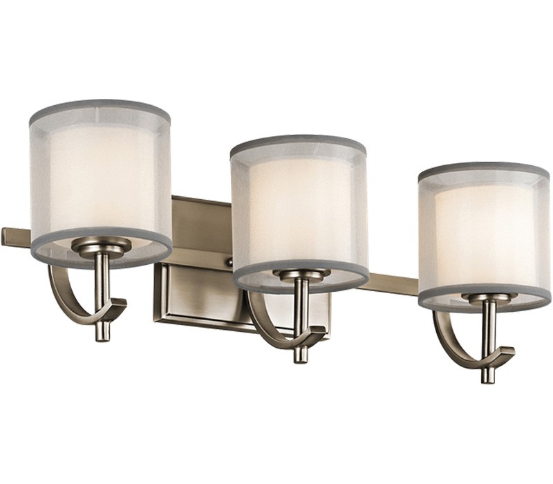 Kichler Tallie Vanity, 3 Light Incandescent 180 Total Watts, Antique Pewter