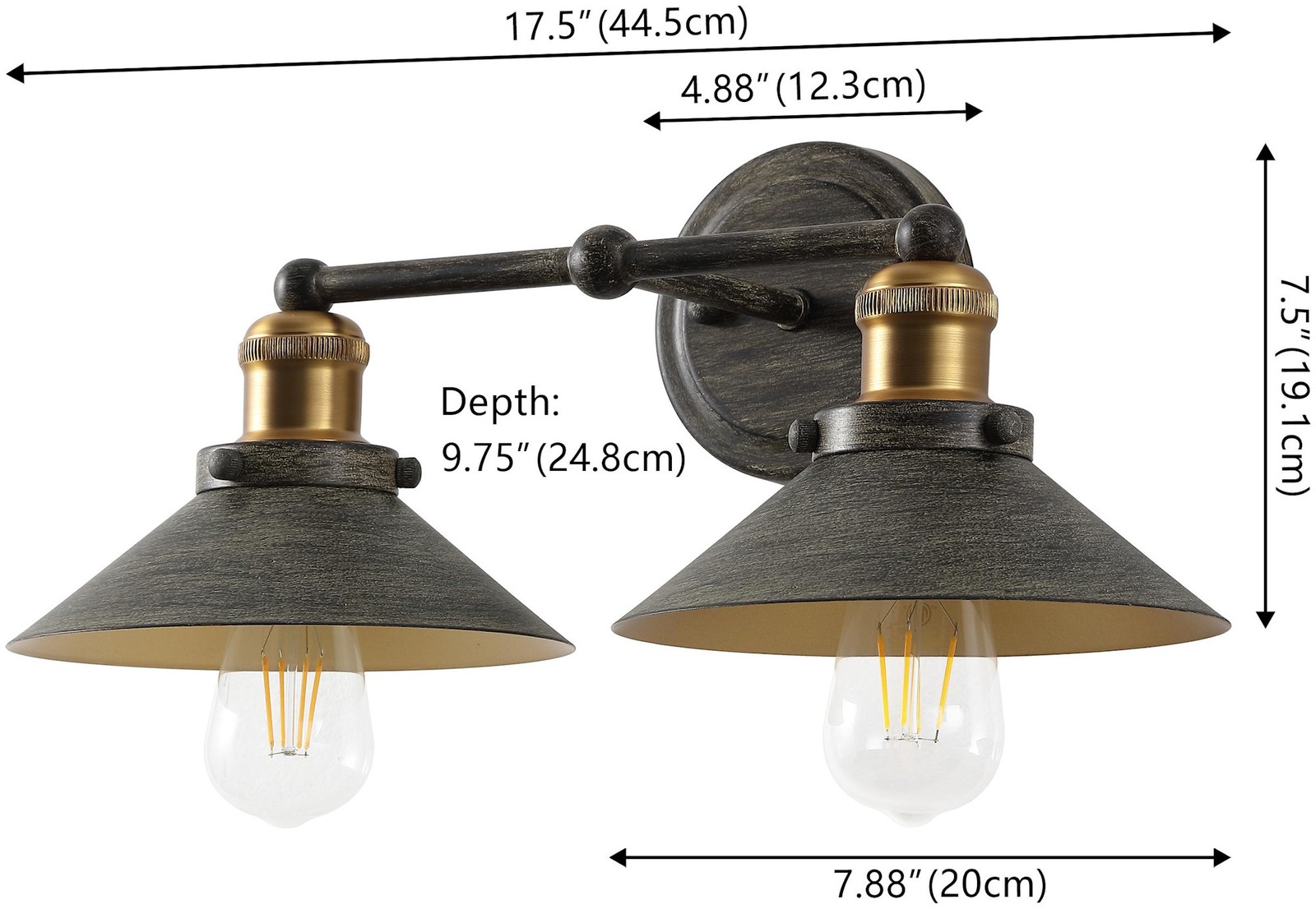 JONATHAN Y Lighting JYL7427 July 2 Light 18″W LED Vanity Light