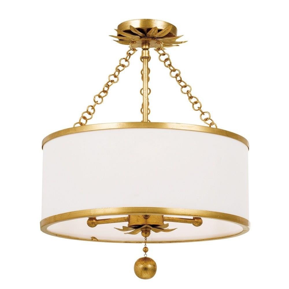 Three Light Flush Mount in Traditional and Contemporary Style – 14 Inches Wide