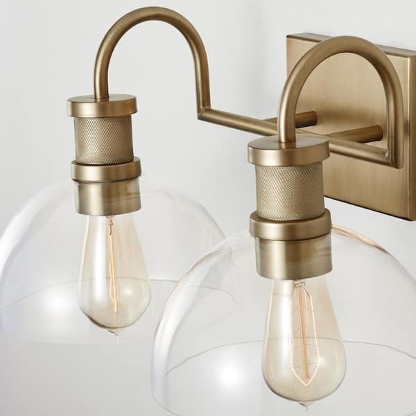 Capital Lighting 2 Light 18″ Wide Bathroom Vanity Light 139123AD-497 Aged Brass