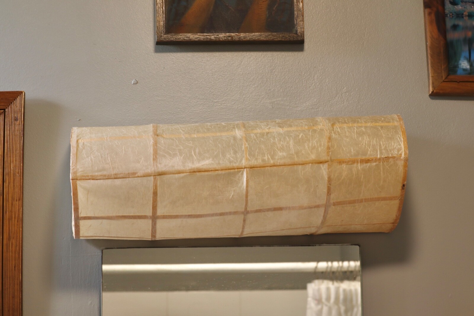Handmade Vanity Light Shade Bamboo and Washi Paper – Made to order
