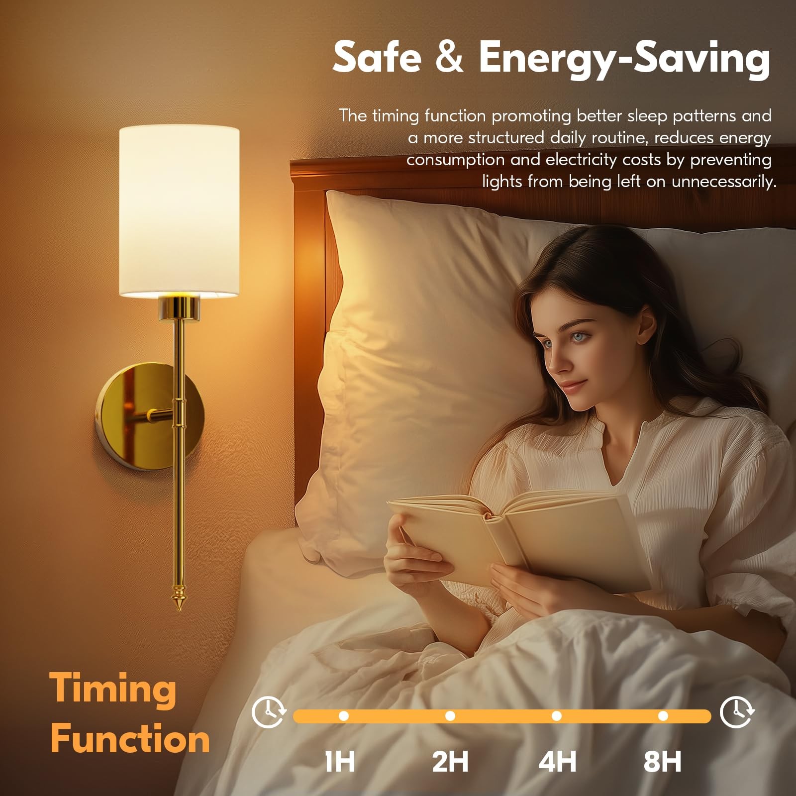 Battery Operated Wall Sconce Set of 2, Gold Wireless Rechargeable Wall Lights…