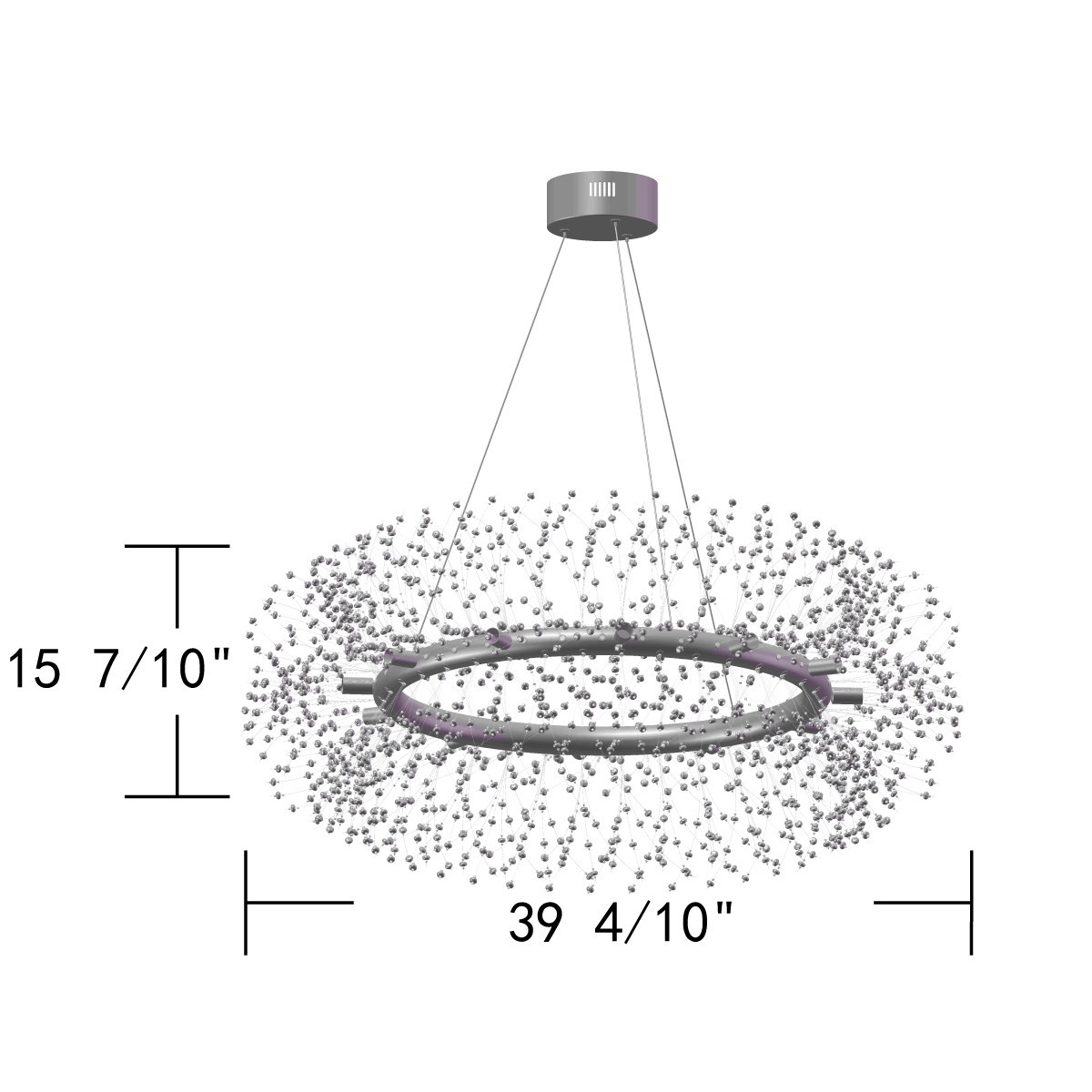 OpenBox Stainless Steel Crystal Firework 12-lights Round Chandelier in Gold