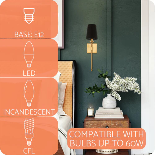 Kira Home Torche 20″ Wall Sconce/Wall Light + Linen Shade optional color