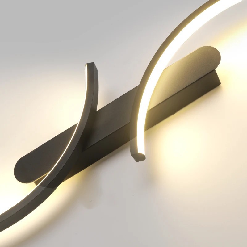 Modern LED Wall Lamp C Shape Minimalist Sconce Light Bedroom Living Room Decor