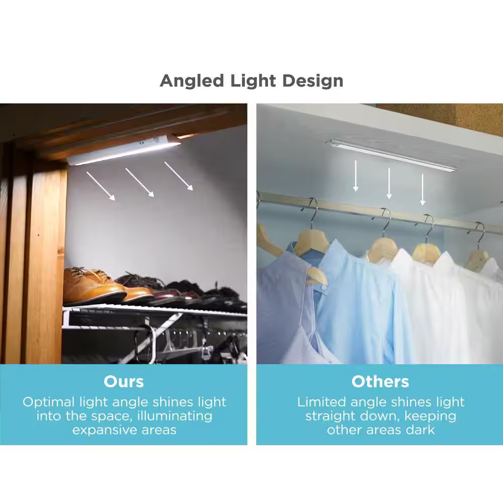 9 In. LED 1-Bar Battery under Cabinet Lighting Kit in Warm White
