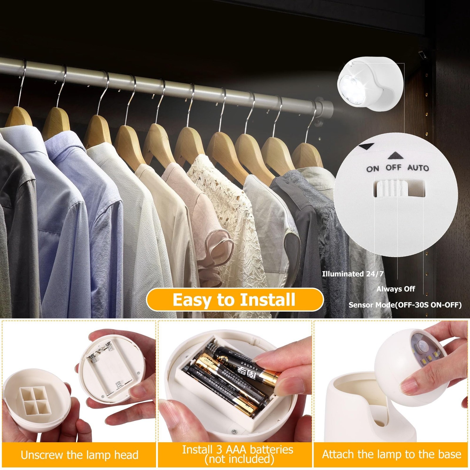 Motion Sensor Outdoor Lights – Outdoor Motion Sensor Light Battery Operated W…