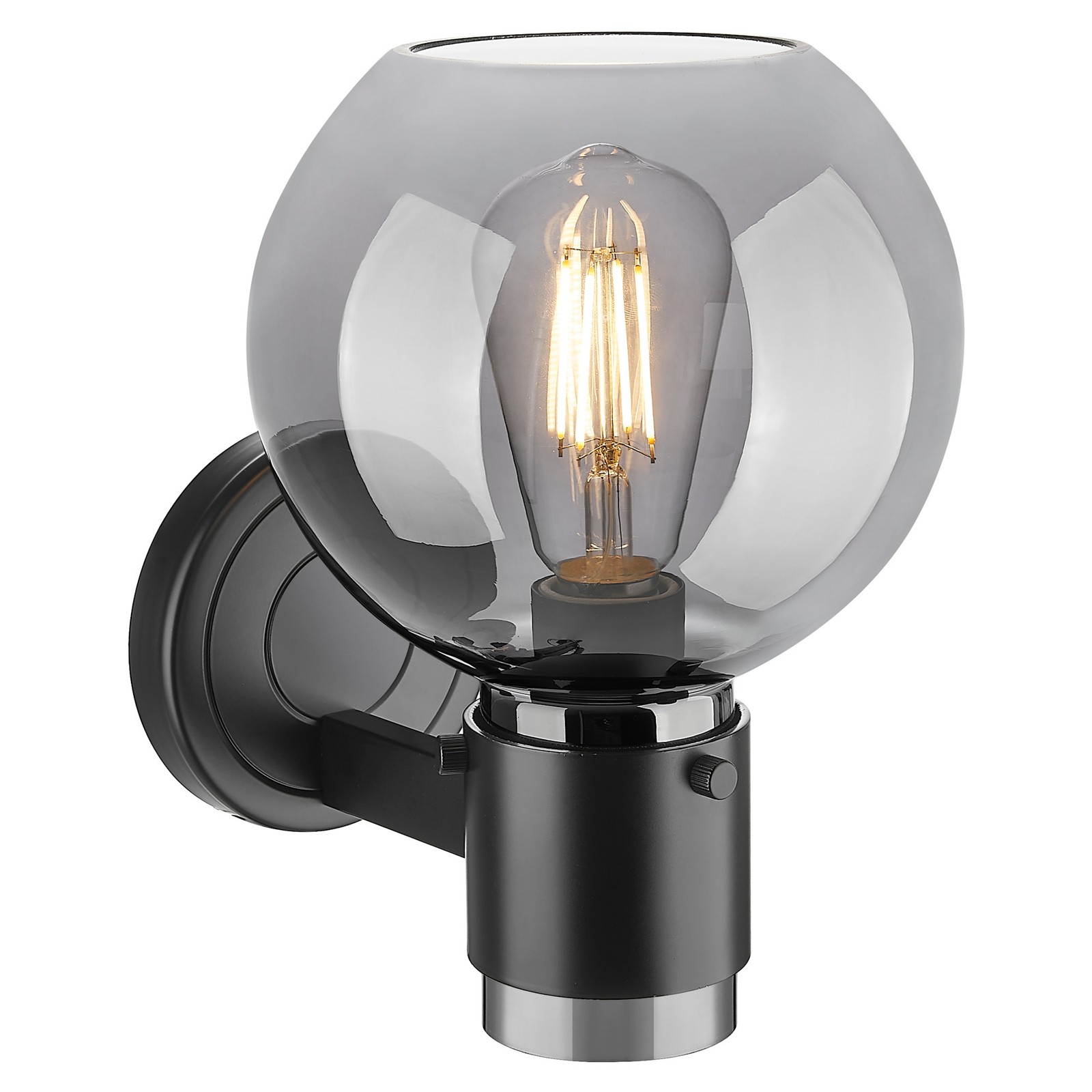 Innovations Lighting 464-1W-G464B-7SM Lawton Sphere 9″ Tall – Black