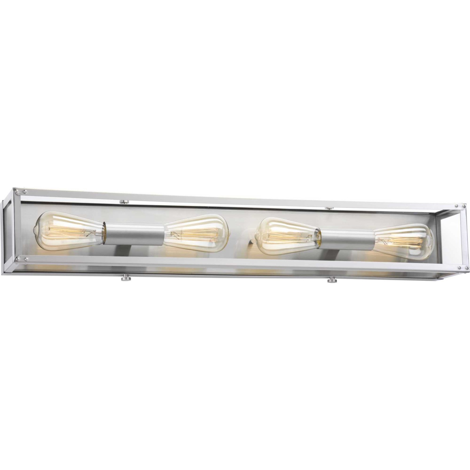 Progress Lighting P300136 Union Square 4 Light 30″W Bathroom – Stainless Steel