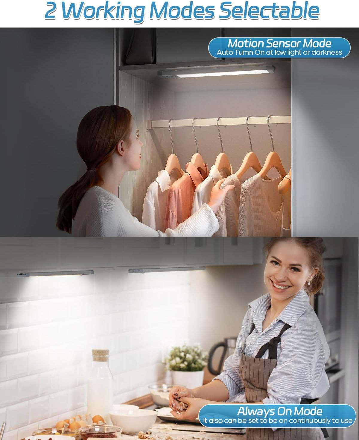under Cabinet Lighting Rechargeable Closet Lights Wireless Motion Sensor Light I