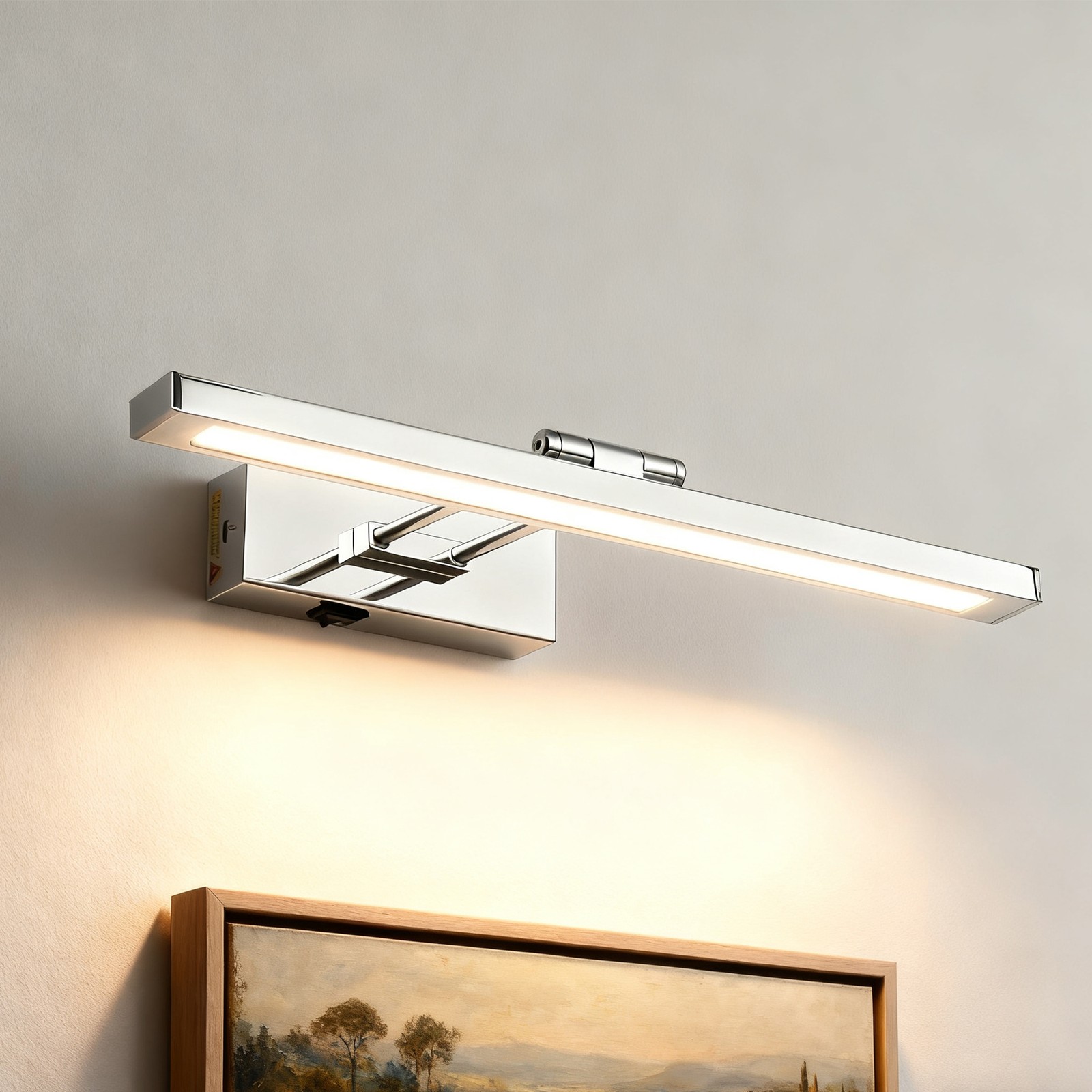 Picture Light 16″ 3CCT Chrome Wall Sconce Battery Operated 5000mAh with Remote