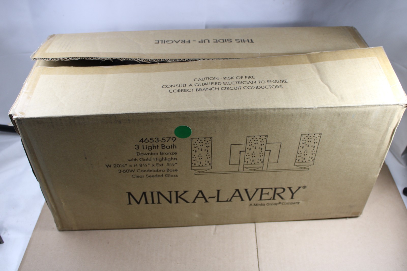 Minka Lavery 4653-579 Elyton Vanity, 3-Light 180 Total Watts, Downton Bronze