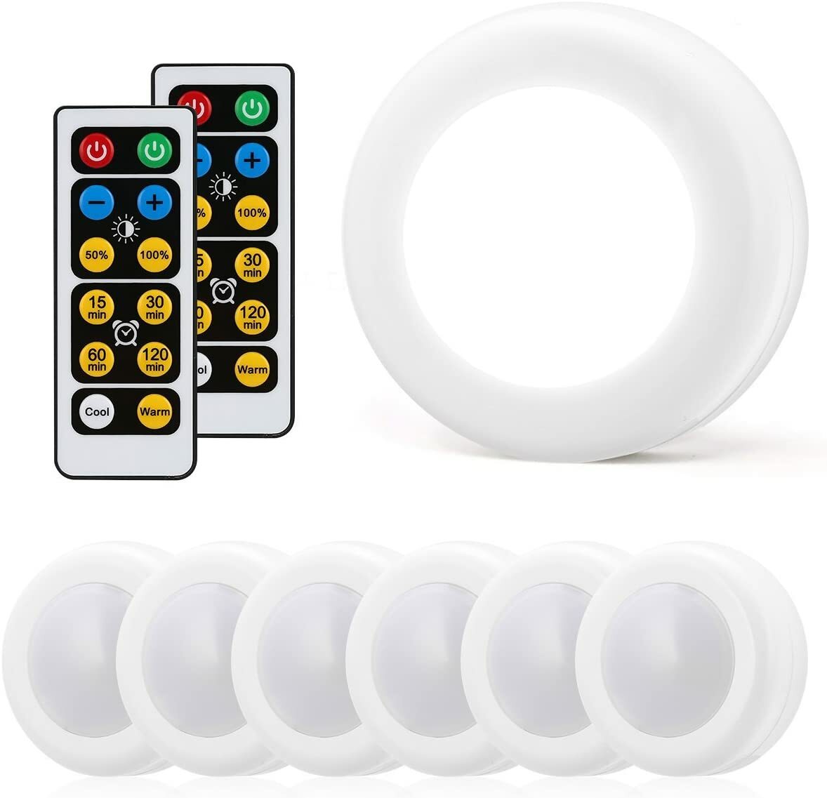 LED Cabinet Light Dimmable by Controller,0.8W, Warm/Daylight/Cool White