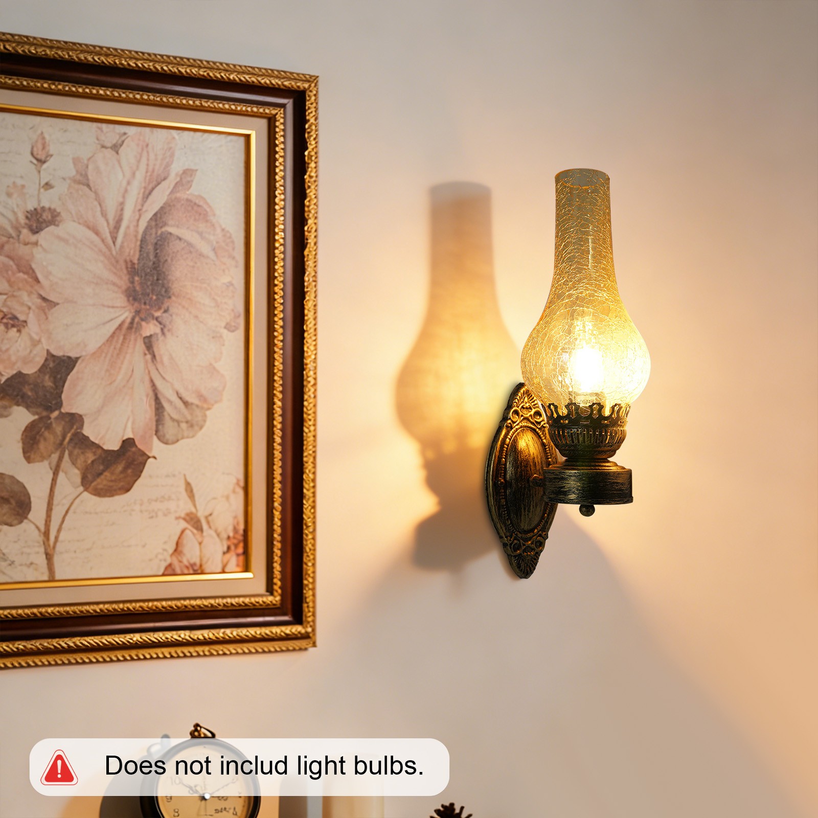 Retro Wall Sconce Light Indoor Antique Lamp Vintage Rustic Lantern Fixture