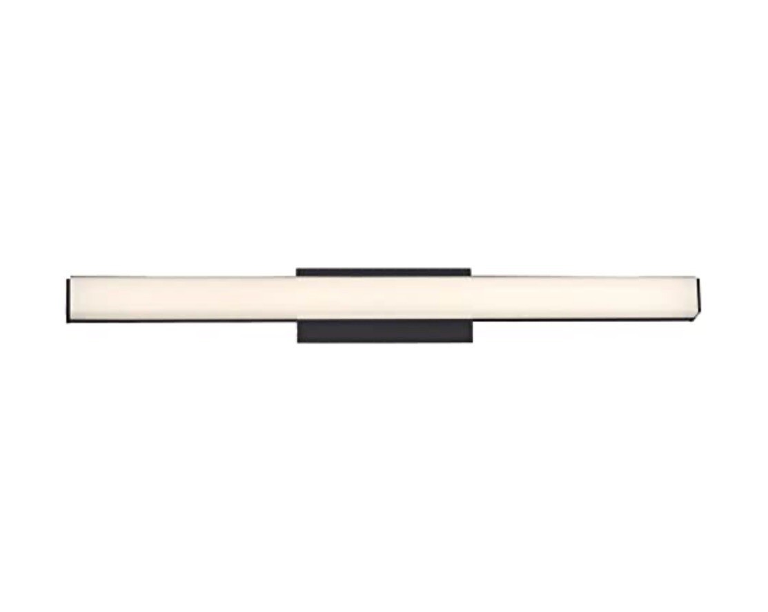 WAC Lighting dweLED Brink 24″ LED Vanity Light 3000K Black, 3-CCT Adjustable