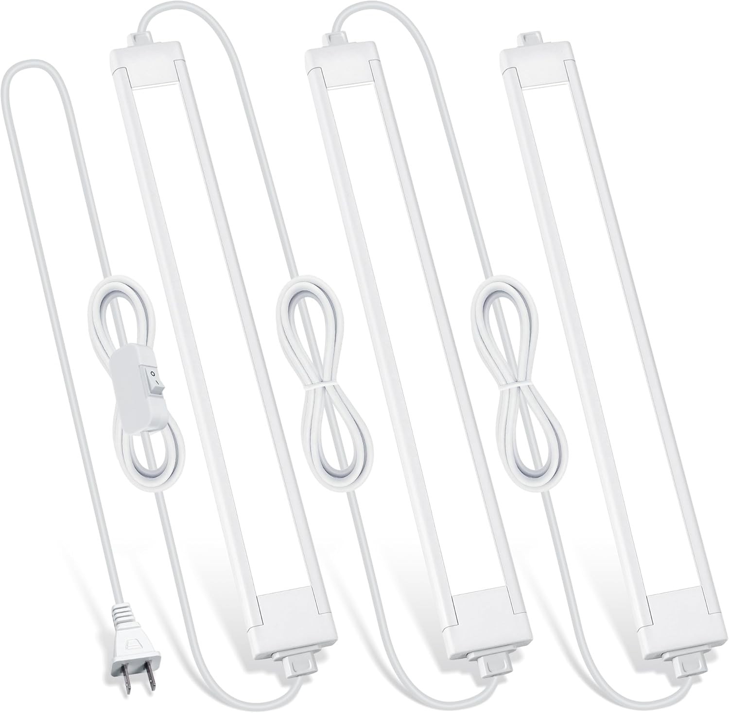 3 Pack Linkable Wired Plug in Under Cabinet Lighting for Kitchen or Workshop-NEW