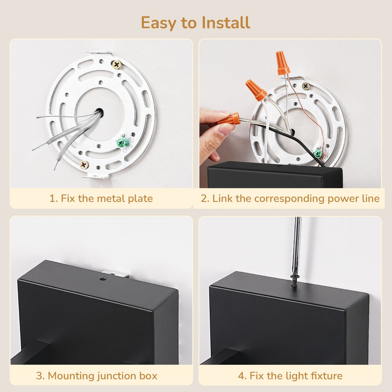 EDISHINE 24in Recessed Style Sconce in Satin Black, Dimmable, Adjustable