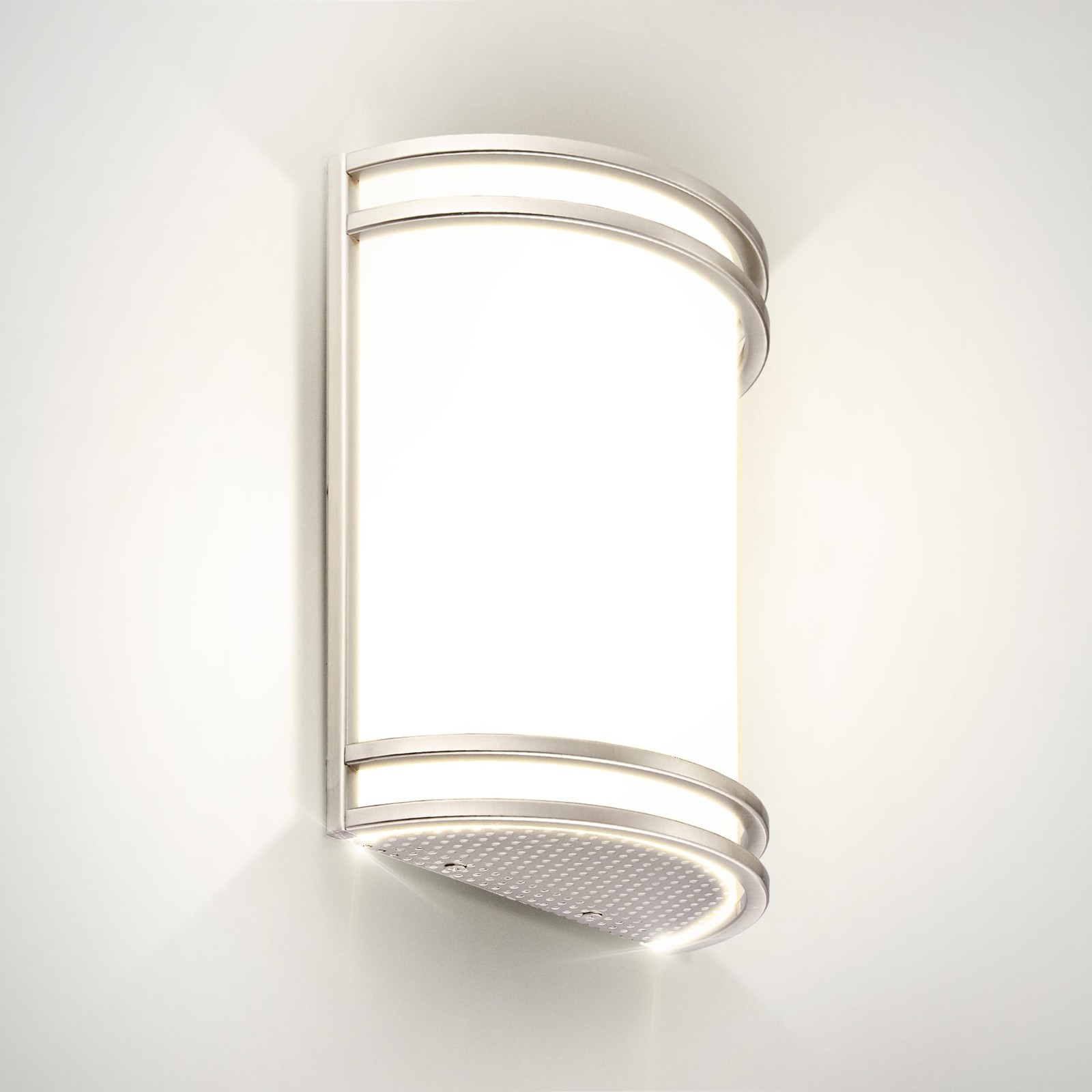 LED Indoor Wall Mount Light Fixture – 10 Inch Modern Interior Brushed Nickel …