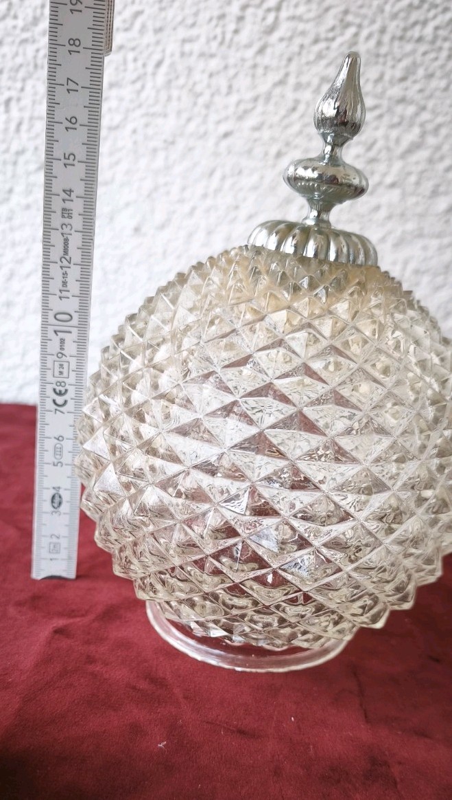 Vintage Wall Sconce Pair 1960s Glass Globe Lights Diamond Cut Chrome.
