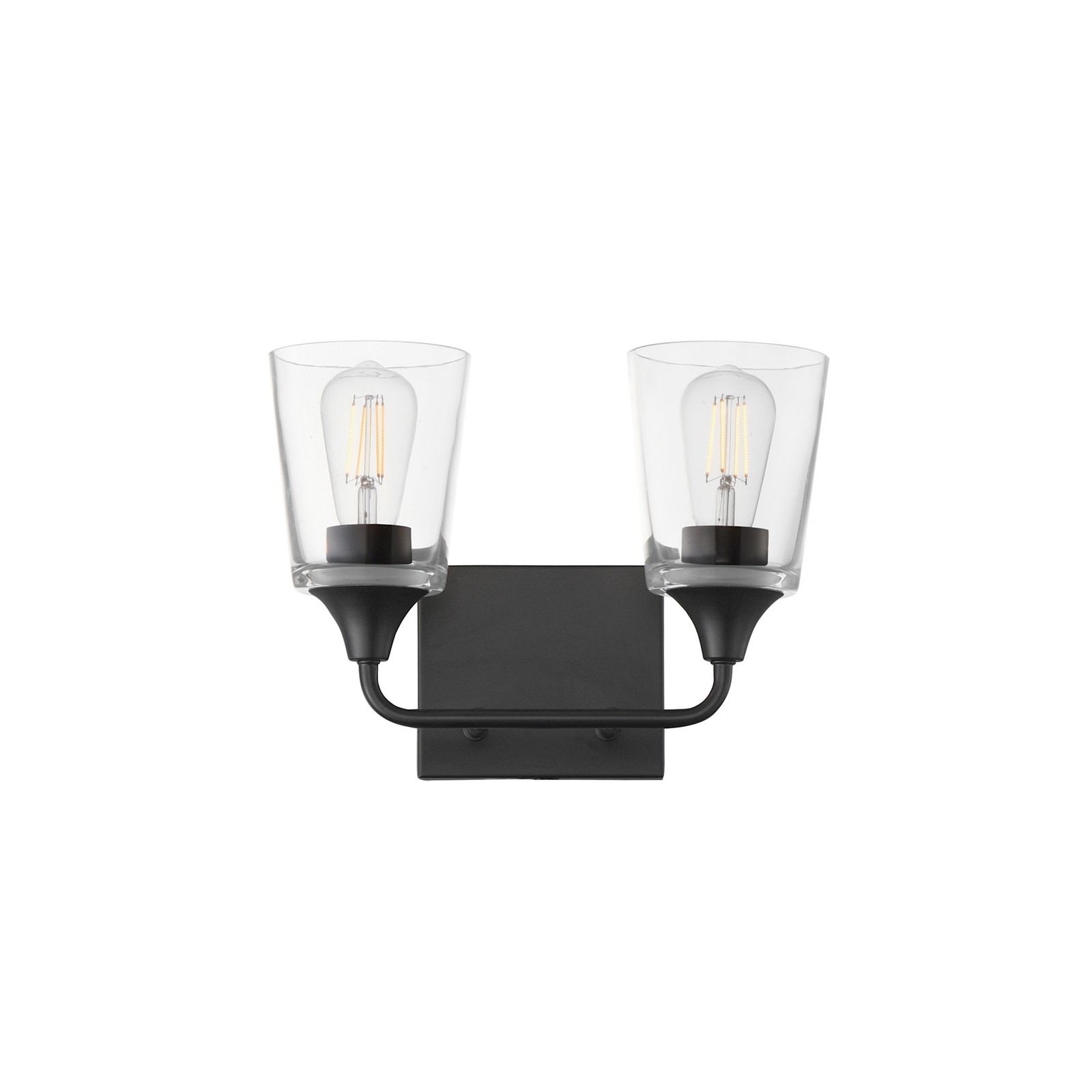 Maxim 12882 Hudson 2 Light 13″W Vanity Light – Black