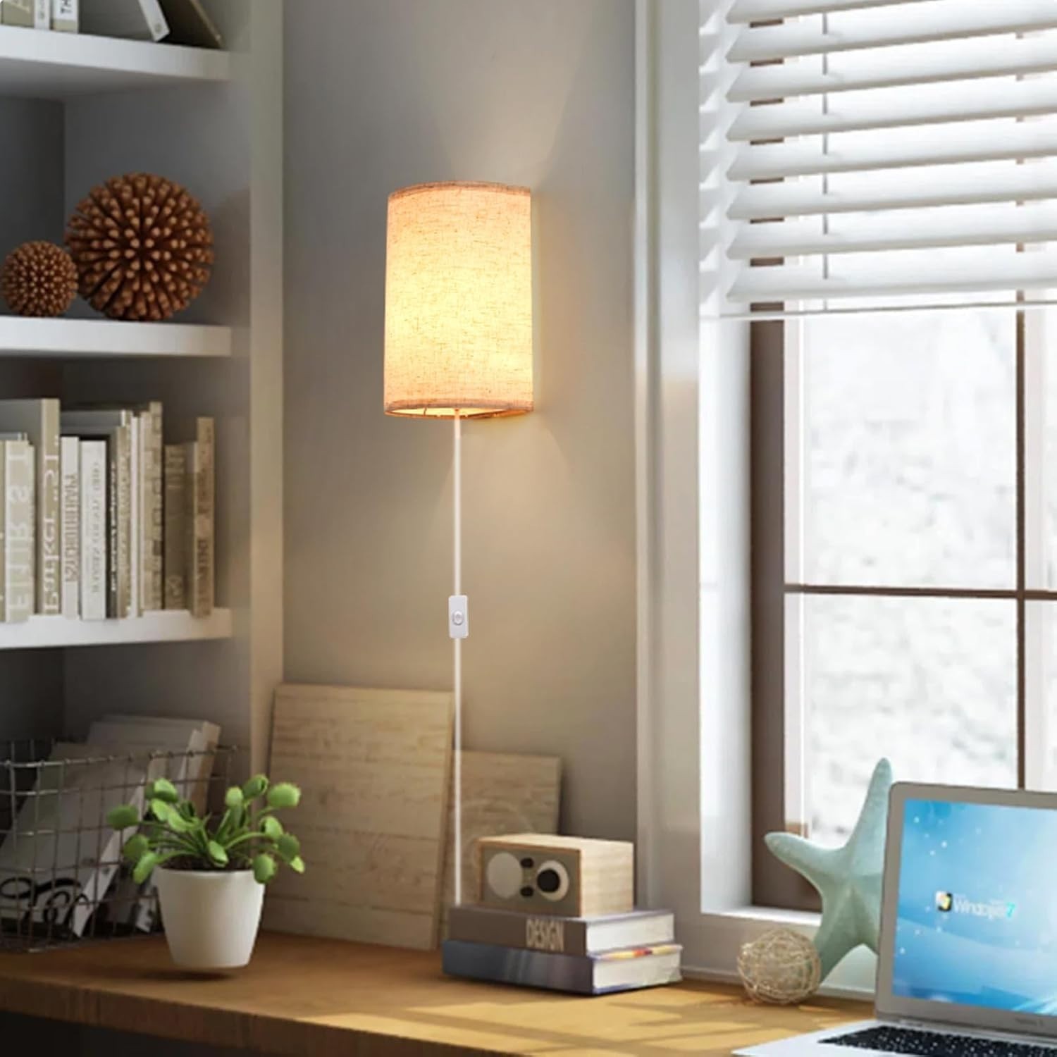 Plug in Wall Sconce, 3 Colors Wall Sconces Set of Two, Industrial Plug in Wal…