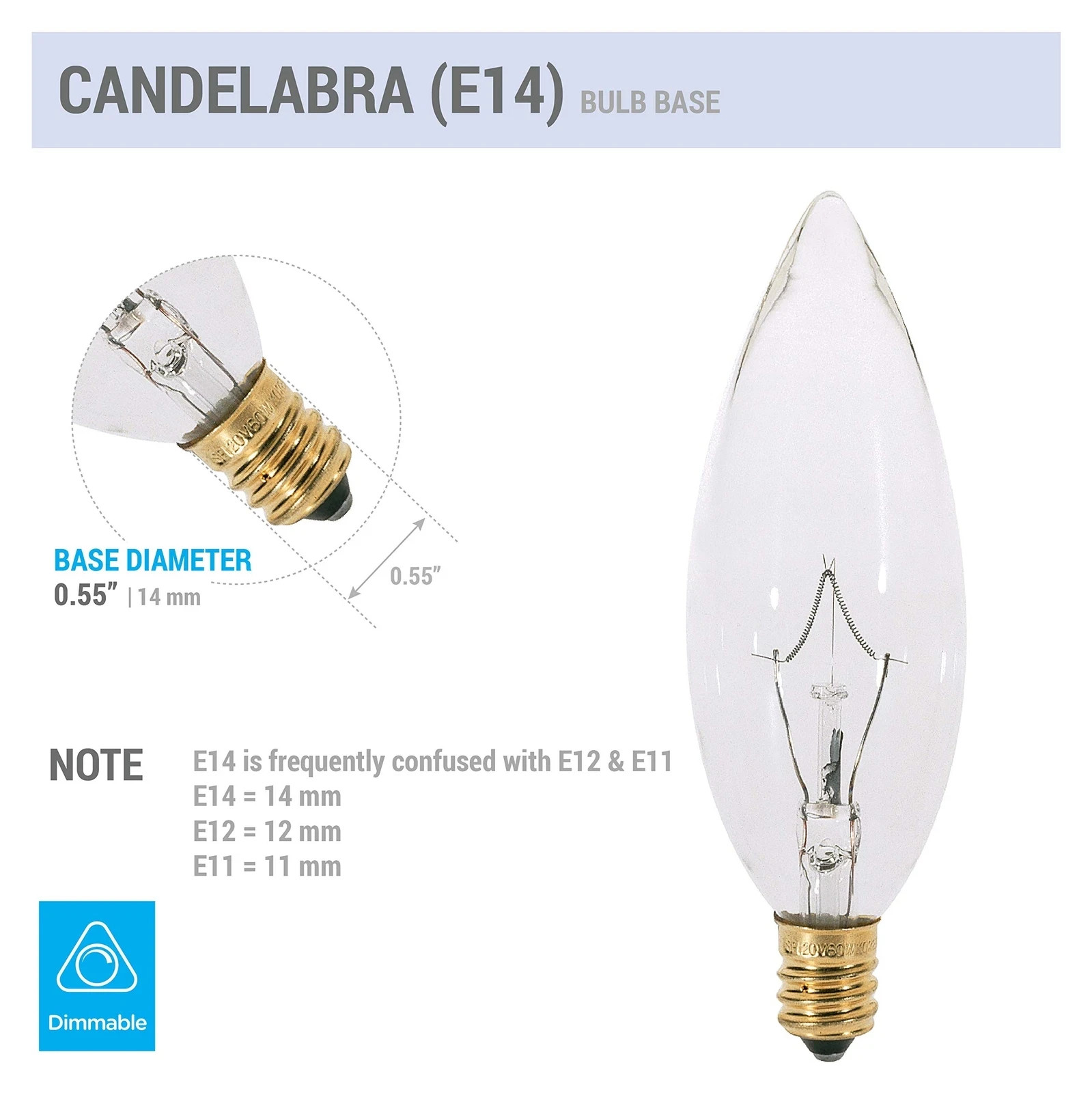 Pack of 6 Clear European Base E14 Torpedo Tip 120V Chandelier Bulbs – Straigh…