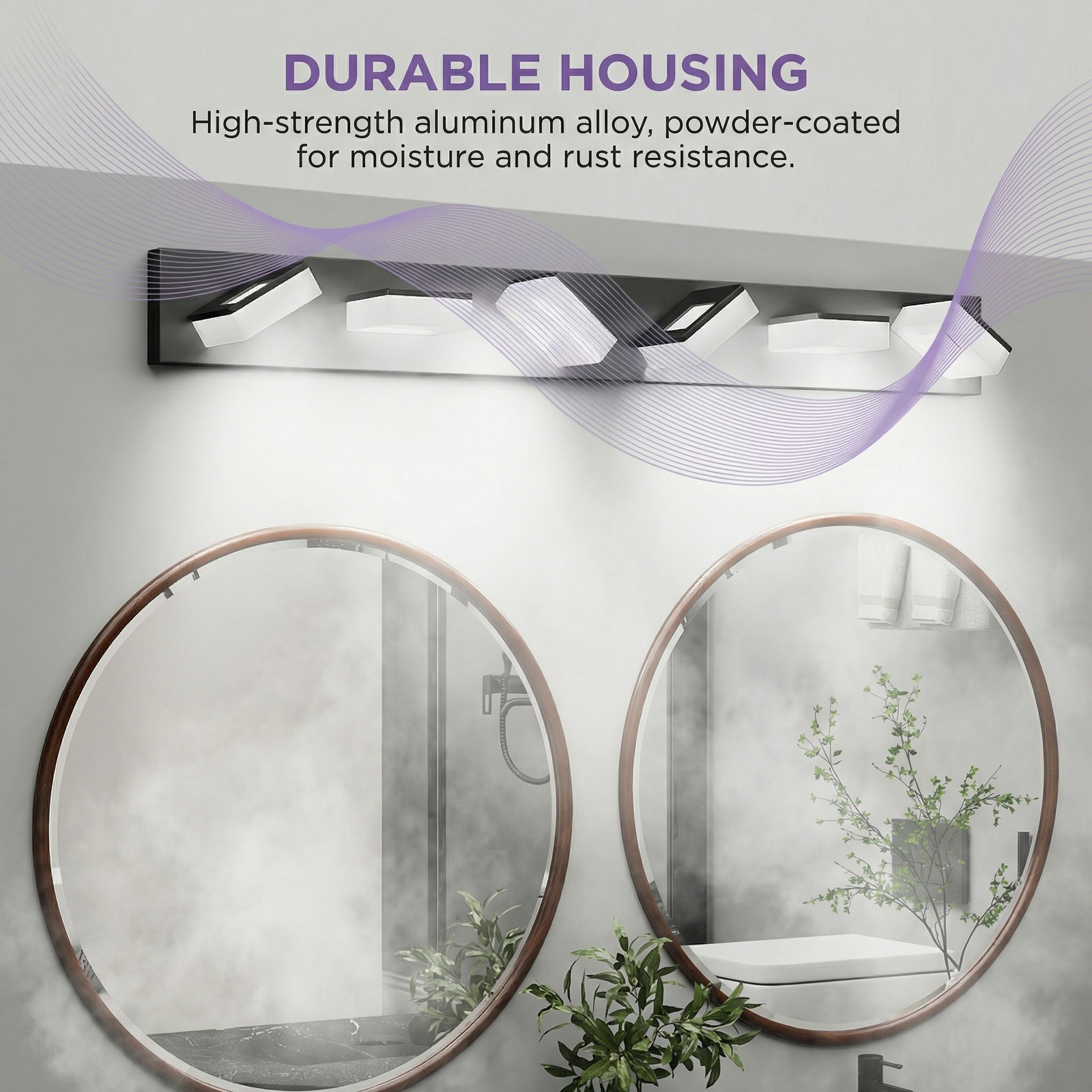 39″ LED Vanity Light 6 Lights Bathroom Mirror Rotate Wall Sconce Fixture 6000K
