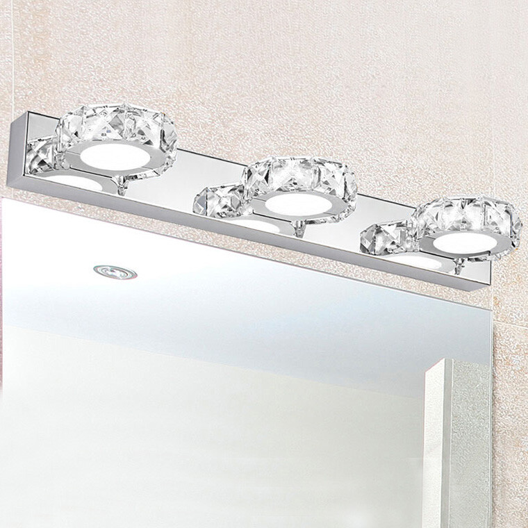 6W/9W/12W LED SMD Crystal Lamp Wall Sconces Mirror Front Light Bedroom Toilet