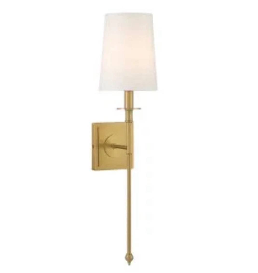 Minka Lavery 2021-894 Wall Sconces Indoor Lighting, Signature Brass/White Shade