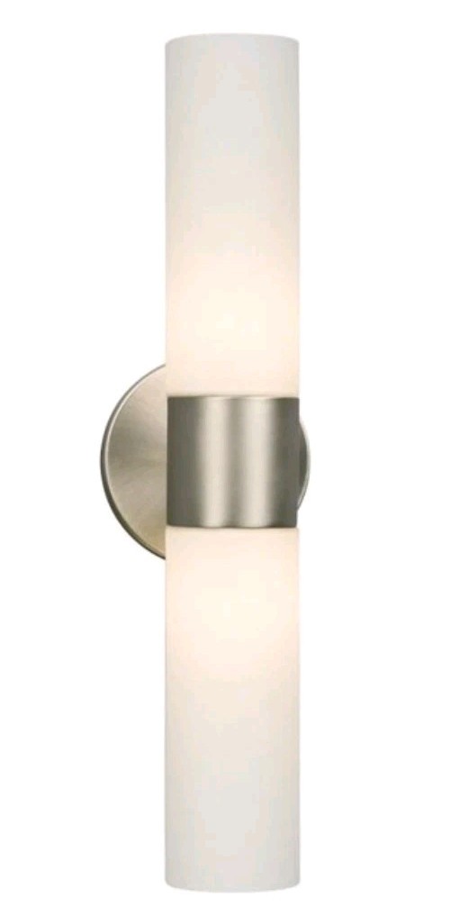 Galaxy Lighting Hadley 2 Light Wall Sconce (244023BN/WH) Brushed Nickel [114]