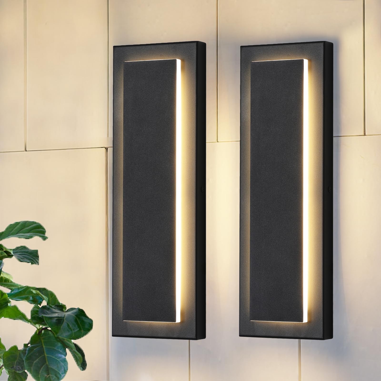 15.7 in Outdoor Wall Sconce Light,Modern Exterior Lights Fixture,Outdoor Porc…