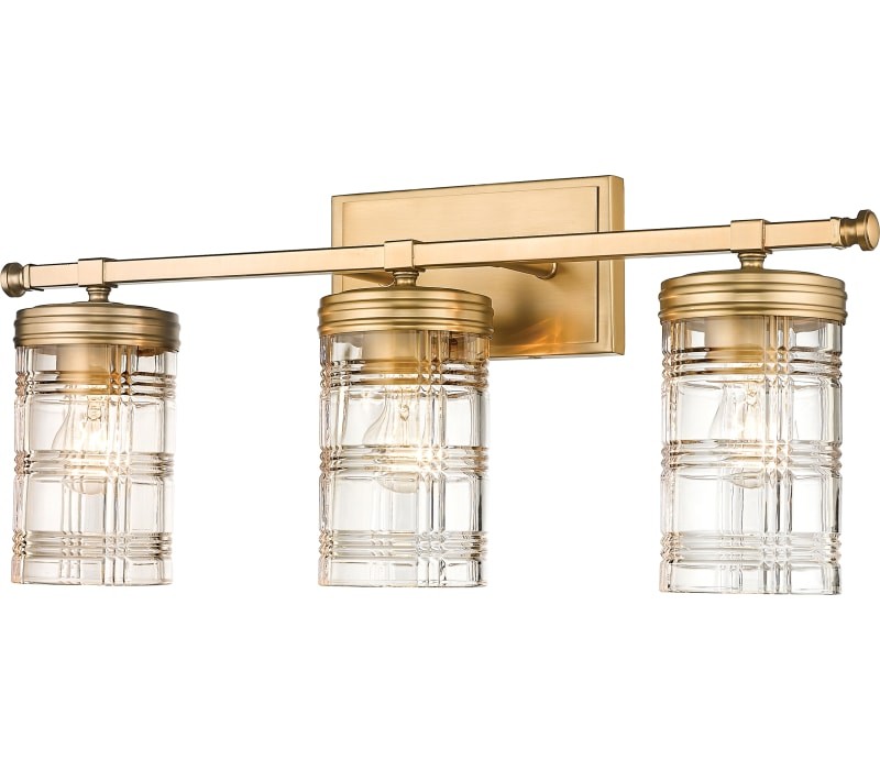 Z-Lite 344-3V-HG Archer Vanity, 3-Light 180 Total Watts, Heirloom Gold