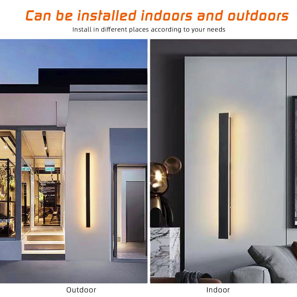 LED Modern Long Wall Sconce Waterproof Outdoor Home Lamp Light Sconce Exterior