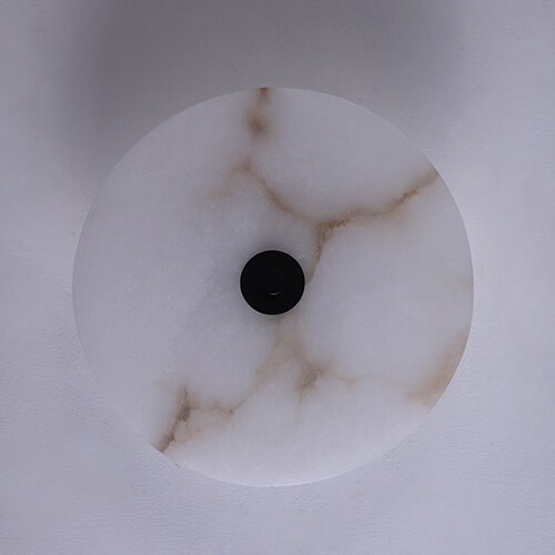 LED Surface Mounted Wall Lamp D16/25CM Round Marble Stone Bedside Light Fixture